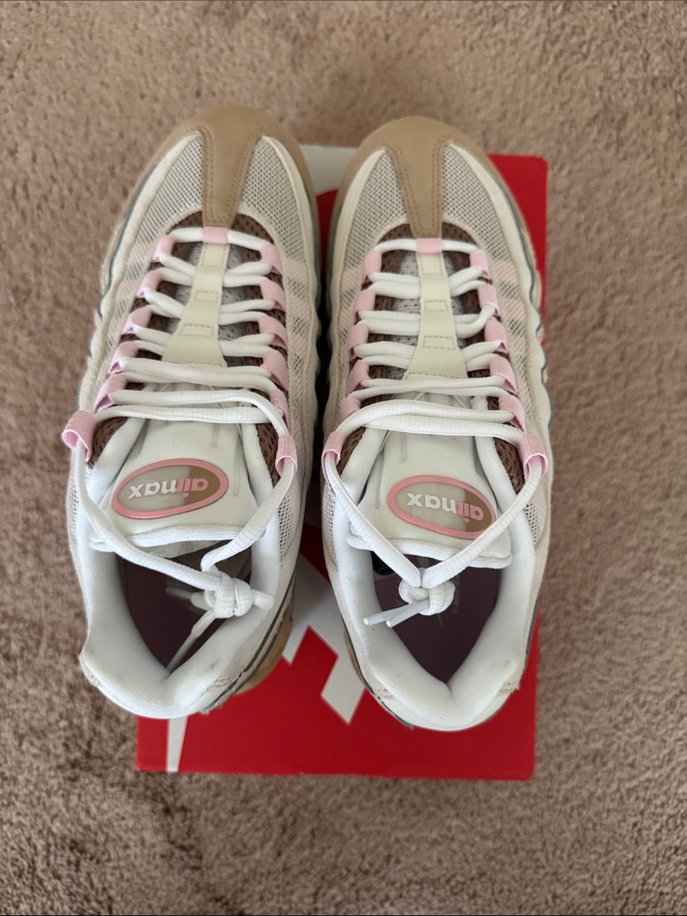 Nike Women’s Sneakers White Pink Tan Accents - Picture 5 of 10